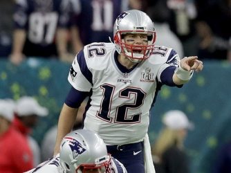 tom brady and his valuable jersey in action at super bowl 51