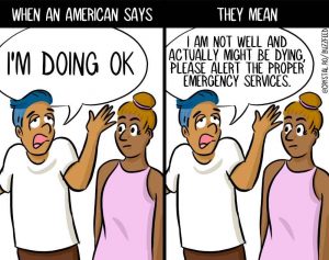 comic that shows what americans actually mean when they say they are ok