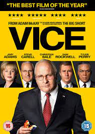 vice movie poster that shows christian bale as former u.s. vice president dick cheney vocabulario en inglés