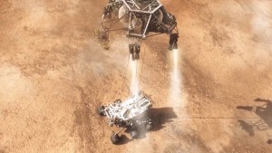curiosity rover landing on mars