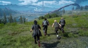 the heroes of final fantasy xv in the wilderness
