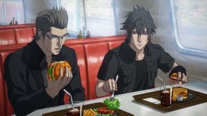 noctis and ignis in a diner