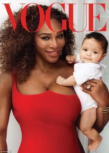 serena williams and her daughter on the cover of vogue magazine