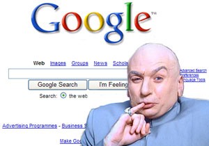 dr. evil & the google logo