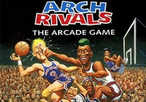 the cover of arch rivals shows one player getting punched in the face by a player from the other team