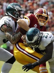 kirk cousins getting tackled by 
