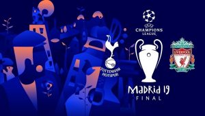 poster for uefa champions league final 2019 between tottenham hotspur & liverpool