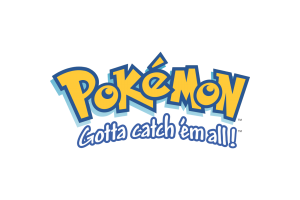pokemon logo and tagline: gotta catch 'em all